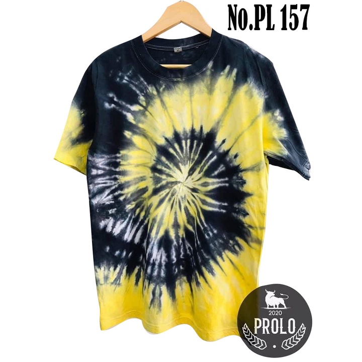 เสื้อมัดย้อม ดำเหลือง ผ้าCottonแท้