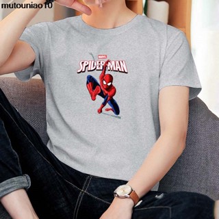 XS-8XL,new in stock,Fashion Men/Women Short sleeve Roung neck Marvel Spiderman T-shirt 3 Colors Black &amp; White &amp; Gra_02