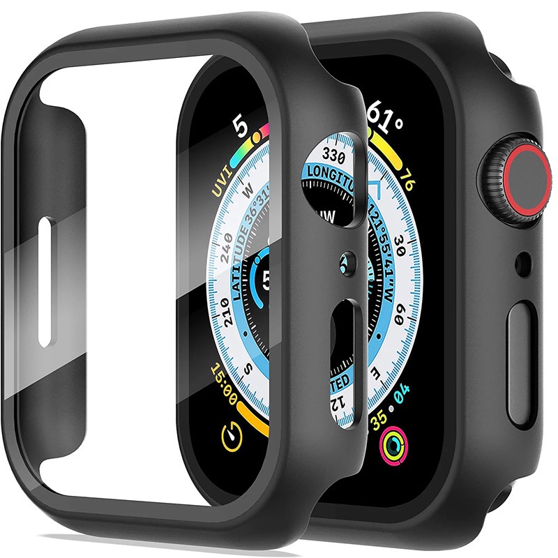 เคส Smart watch 7/8 เคส Smart Watch สายนาฬิกา PC+Glass สายสำหรับ apple watch Ultra 49mm เคสแอปเปิ้ลว