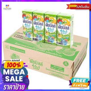 Dutchmilk(ดัชมิลค์) ดัชมิลล์ 4 อิน 1 โยเกิร์ตพร้อมดื่มยูเอชที รสผลไม้รวม บรรจุ 180 มล. X 48 กล่อง Dutch Mill 4 in 1 Drin