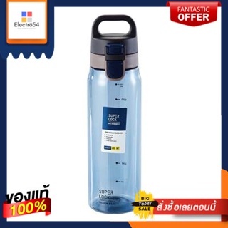 ขวดน้ำทรงกลมฝาล็อค MICRON WARE รุ่น TRITAN-1713 ขนาด 830 มล. สีฟ้าRound Water Bottle with Lock Lid MICRON WARE TRITAN-17