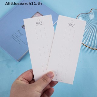 Alittlesearch11 กิ๊บติดผม กระดาษแข็ง ประดับโบว์ สีขาว สําหรับแขวนโชว์เครื่องประดับ 50 ชิ้น