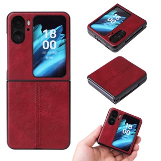 เคสโทรศัพท์มือถือหนัง ฝาพับ พิมพ์ลายวัว สไตล์วินเทจ สําหรับ oppo Find N2 flip 5G findn2