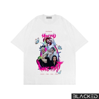 เสื้อยืดคอกลมเสื้อยืด ลาย Kaos OVERSIZED HOW YOU LIKE THAT BLACKPINK สีขาวS-4XL