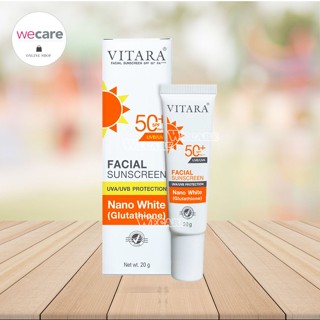 Vitara Facial sunscreen SPF50 PA 20 g ไวทาร่า เฟเชี่ยล ซันสกรีน 20 กรัม