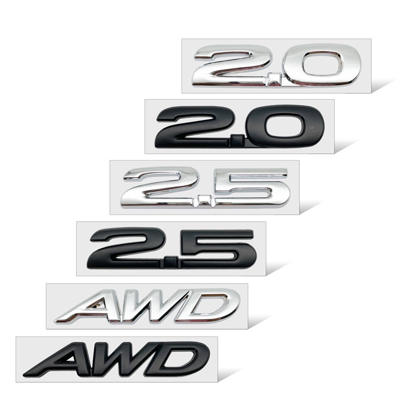 สติกเกอร์โลหะ ลายตราสัญลักษณ์ AWD 2.0 2.5 สําหรับ Mazda MS Sport 6 3 CX5 5 2 323 CX7 MX30 MX5 CX30 C