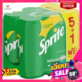 เครื่องดื่ม สไปรท์ น้ำอัดลม 325 มล. 6 กระป๋อง Sprite soft drink 325 ml. 6 cansน้ำอัดลม