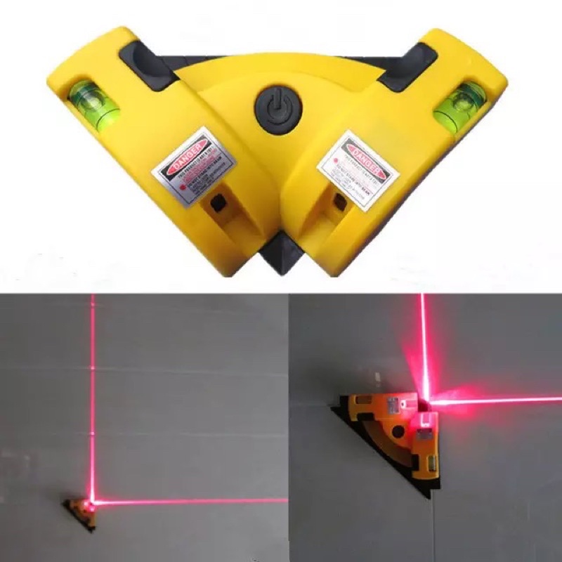 Laserวัดระยะ ตัววัดระยะ เครื่องวัดระดับเลเซอร์ ระดับน้ำเลเซอร์ ฉากเลเซอร์ เครื่องยิง เลเซอร์ มุมฉาก 90องศา พร้อมระดับน้ำ