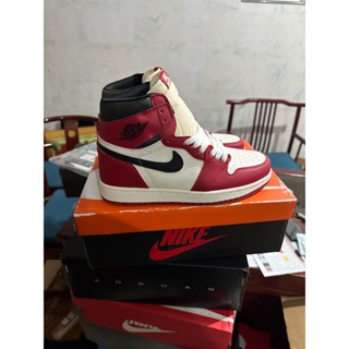 Jjf9 ขายดี N-I-K-E Air Jordan 1 High OG “Lost Found” Chicago รองเท้าบาสเก็ตบอล สีแดง สีขาว DZ5485-612