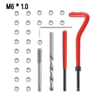 30Pcs Metric Thread Repair Insert Kit M5 M6 M8 M10 M12 M14 Helicoil Car Pro Coil Tool M6 * 1.0