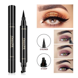 Cmaadu Big Seal Liquid Eyeliner Pen Waterproof Fast Dry Black Eye Liner stamp Eyeliner wing eyeliner Cosmetic Double-ended Eyeliner