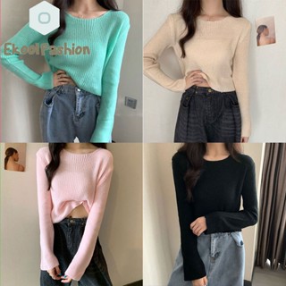 ใหม่พร้อมส่ง  เสื้อครอปเเขนยาว  เสื้อยืดครอปสั้น  เสื้อครอปลำลอง ใส่สบายผ้านิ่ม เข้ากับทุกสถานการณ์