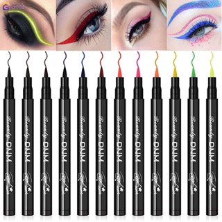 มีชีวิตชีวา ดินสอเขียนขอบตาเหลว อายไลเนอร์ กันน้ำ ทนทาน Natural Black Blue Party Waterproof Pigment Eyeliner 【Goob】