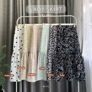 (ใส่โค้ด WRTPDM ลดเพิ่ม 45.- ขั้นต่ำ 300.-) LADY Skirt (Mlit_Brand) (กระโปรงยาว เอวหลังสม็อค มีซับในตัว)