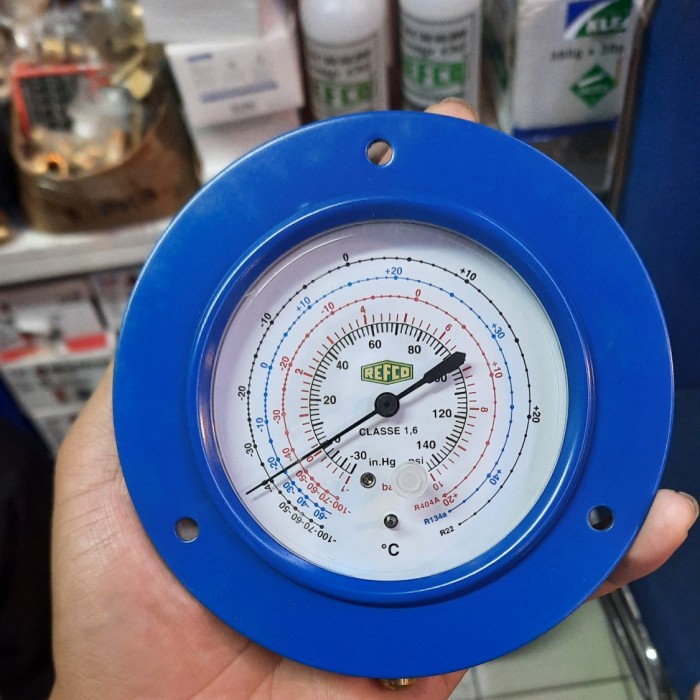 Refco M2-285-Ds-R22-1/4Sae เกจวัดสูบลมแรงดันต่ํา