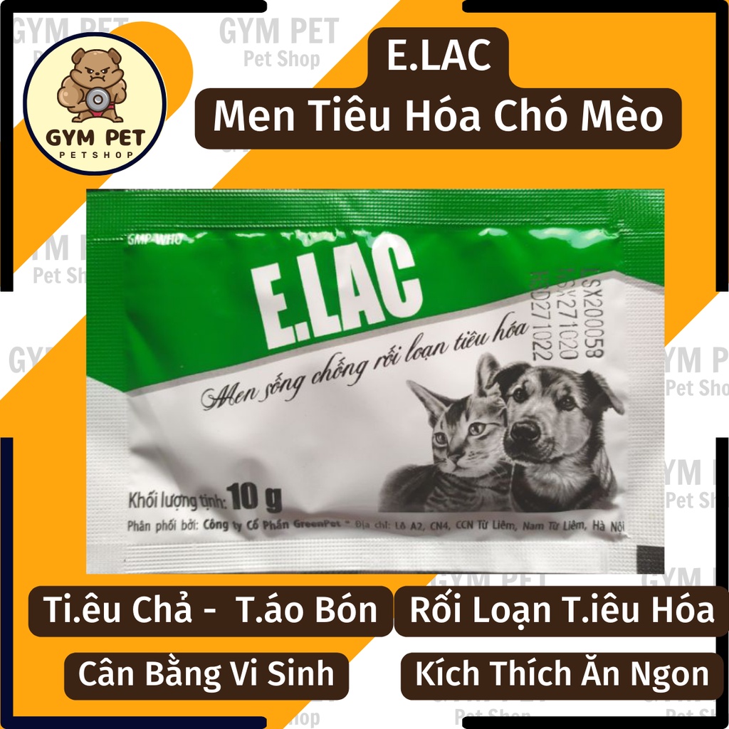 Elac Digestive Yeast (PET LACTRACTION สําหรับสุนัขและแมว - Elac - แพ ็ ค 10G