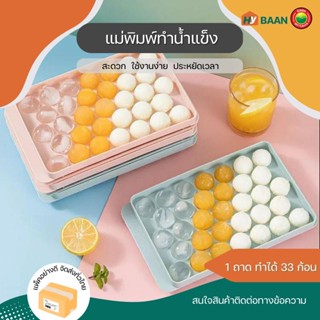 แม่พิมพ์ทำน้ำแข็ง ก้อนกลม ขนาด 10x17cm,14.5x25cm ฟ้า,ชมพู Ice cube tray ถาด บล็อก น้ำแข็ง พิมพ์วุ้น มีฝาปิด มิตสห Hybaan