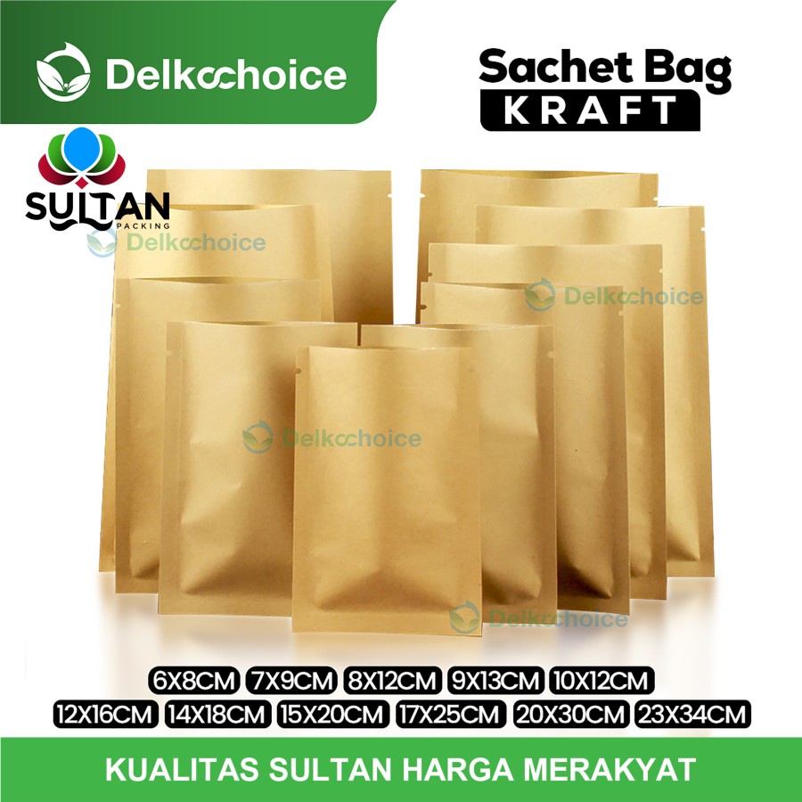 DELKOCHOICE NON- ZIPLOCK KRAFT SACHET PACKAGING