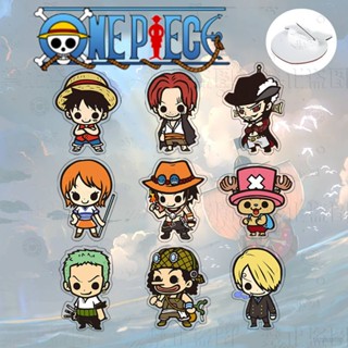 One PIECE เข็มกลัดอะคริลิค รูปการ์ตูนอนิเมะ Luffy Zoro Sanji Pin เครื่องประดับแฟชั่น ของขวัญ