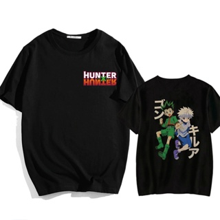 เสื้อยืดแขนสั้น พิมพ์ลายอนิเมะ Hunter X Hunter Gon Killua สําหรับผู้ชาย_02