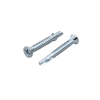 WOOD สกรูยึดไม้ฝามีปีก DEXZON 7X1-1/4 นิ้ว 12 ตัวWOOD SIDING SELF-DRILLING SCREWS WITH WINGS DEXZON 7X1-1/4IN 12EA