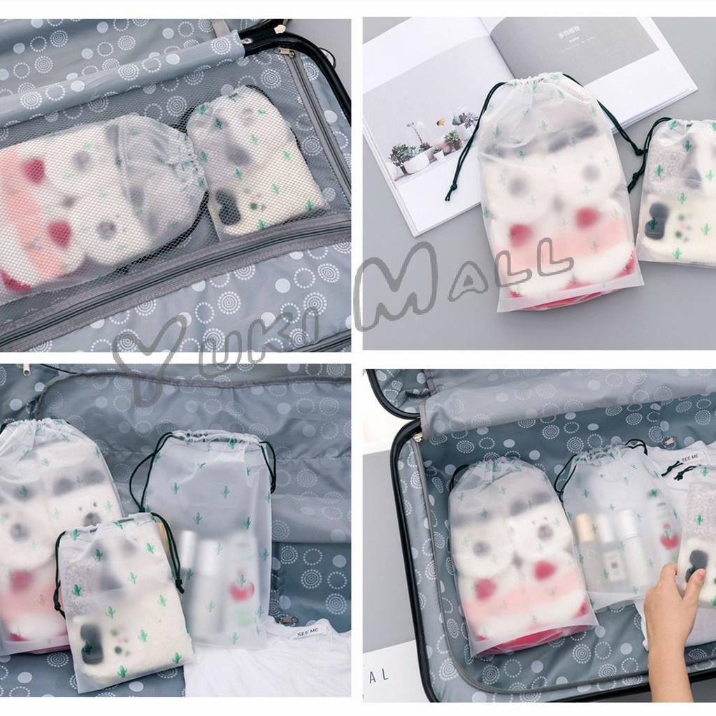 Yuki กระเป๋าเก็บเครื่องสำอาง ลายการ์ตูน  กระเป๋าหูรูด กระเป๋าใส่เครื่องเขียน / Multi Purpose Bag - รูปที่ 5