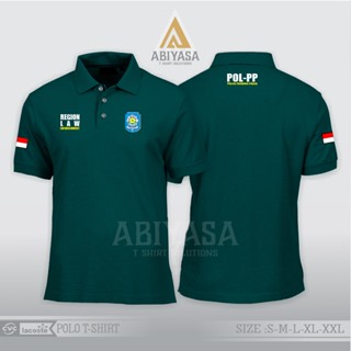 เสื้อยืดโปโล คอปก แขนสั้น ปักลายตํารวจ PP POL PP SIMPLE 3 ปุ่ม LACOSTE CVC - ABIYASA STORE