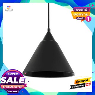 Lamp โคมไฟแขวนพลาสติก (E27x1) BEC รุ่น PYRAMID/BK ขนาด 22.4 x 22.4 x 19 ซม. สีดำPlastic Pendant Lamp (E27x1) BEC Model P