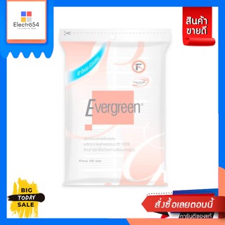 Evergreen(เอเวอร์กรีน) Evergreen เอเวอร์กรีน สำลีแผ่นรีดขอบ 100 แผ่น Evergreen Evergreen Pressed Edge Cotton Pads 100 Sh