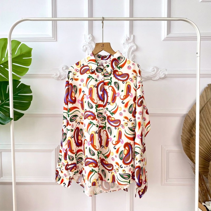 KEMEJA [WHOLESALE] JR8017 - CELESTE SHIRT PRINT BKK (4pcs @ Rp. 77,000)