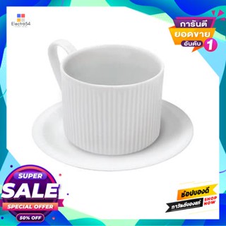 Saucer ชุดกาแฟจานรอง Royal Porcelain รุ่น P0106/07 ขนาด 0.20 ลิตร สีขาวล้วนcoffee Saucer Set Royal Porcelain No. P0106/0