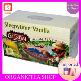 ชา Celestial Seasonings, Herbal Tea, Sleepytime Vanilla, Caffeine Free, 20 Tea Bags💚พร้อมส่ง💜