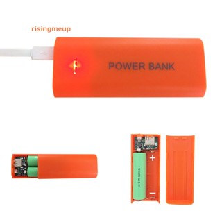 [risingmeup] กล่องเคสชาร์จ USB 5V 5600mAh 2X 18650 DIY สําหรับชาร์จ