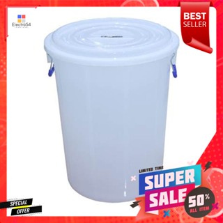 ถังน้ำพลาสติกGradeA ขนาดเกรดA70 ลิตรสีขาวPlasticBucket GradeA Lid with70L