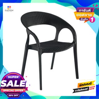 Plastic เก้าอี้พลาสติก รุ่น DC24 สีดำ Plastic Chair FONTE Model DC24 Black