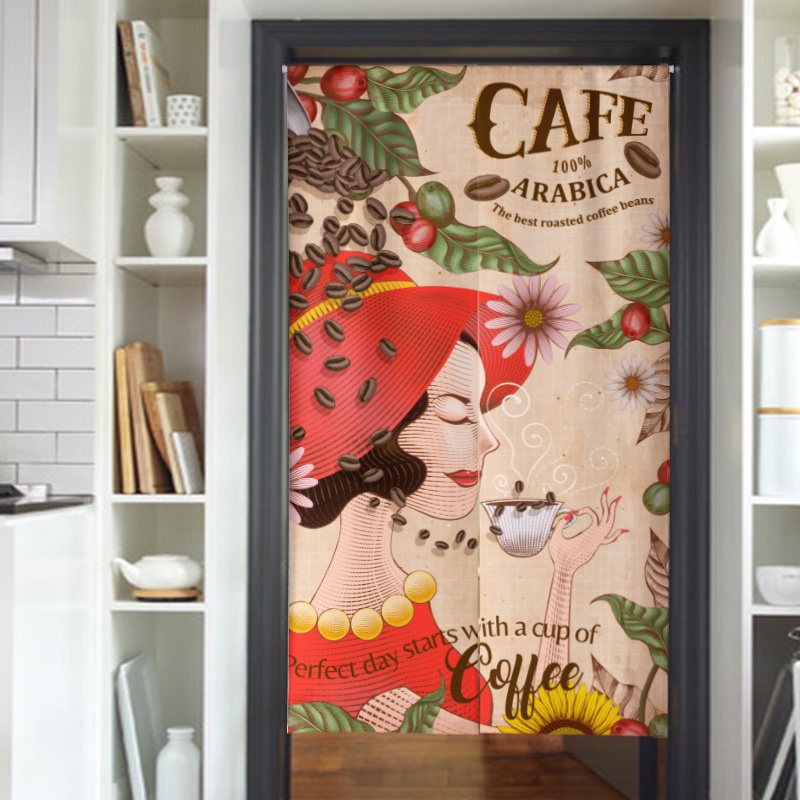 ห้องครัวญี่ปุ่นผ้าม่านประตูร้านกาแฟชาร้านผ้าม่านร้านอาหารก๋วยเตี๋ยวร้านผ้าม่านฮวงจุ้ยผ้าม่าน ไม่มี - รูปที่ 2