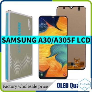 หน้าจอแสดงผลสัมผัสดิจิทัล lcd OLED สําหรับ Samsung Galaxy A30 SM-A305FN DS A305F DS A305 A30