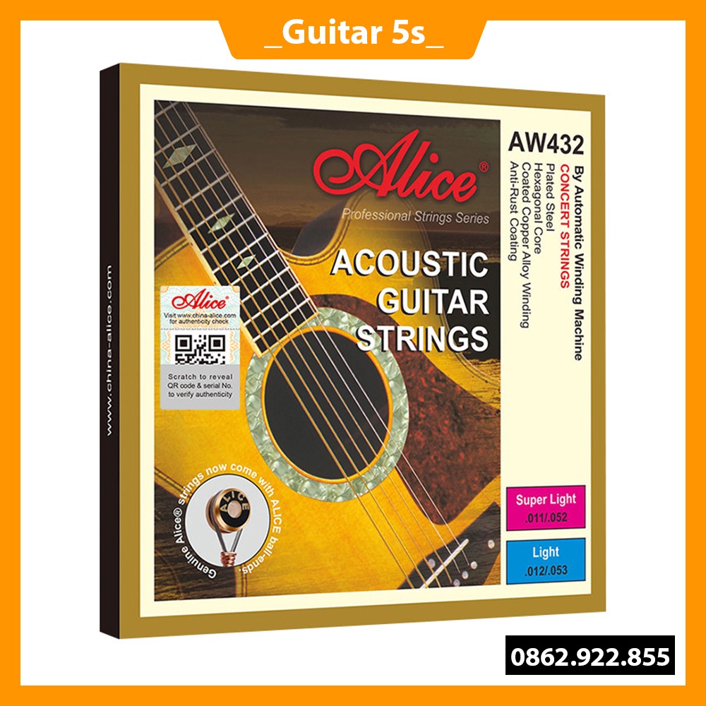 สายกีต้าร์โปร่ง Alice AW432 ของแท้