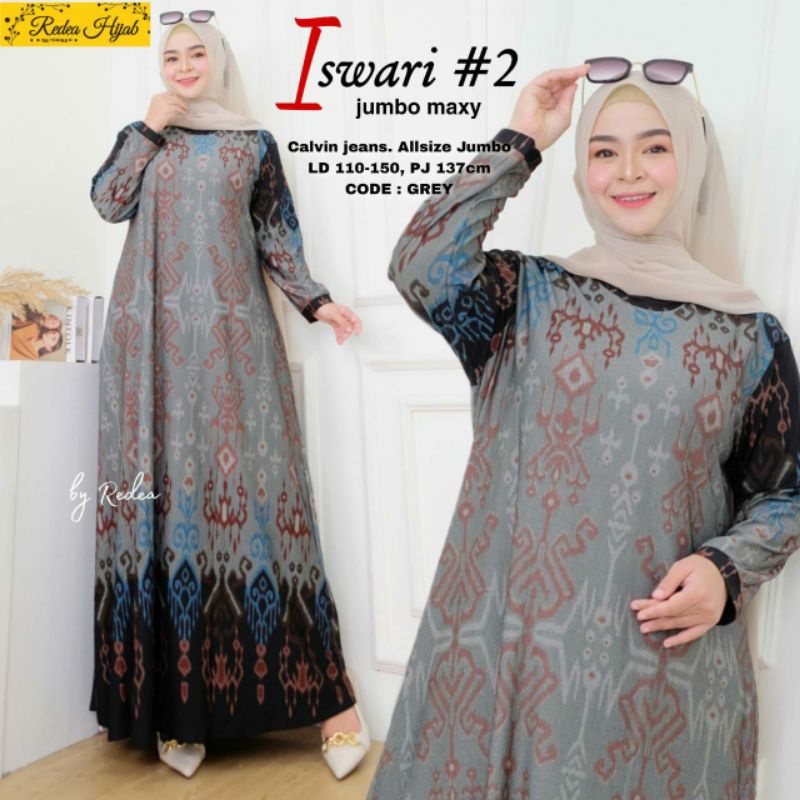 Gamis Baju Gamis Eid สําหรับผู้หญิงสาว Iswari Maxy หรูหราชุด Gsmis Muslimah จัมโบ้พรีเมี่ยมนําเข้า C