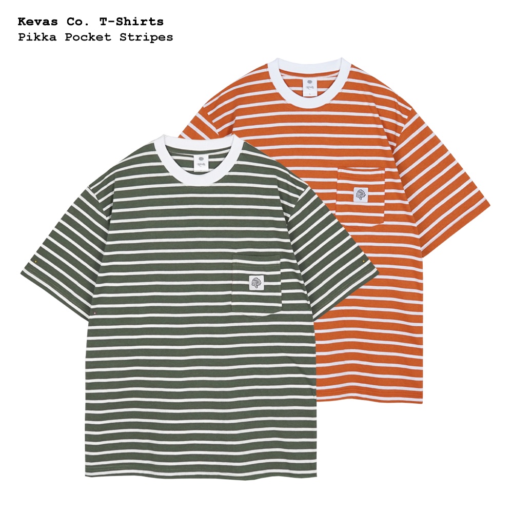 เสื้อยืด Kevas Pikka Pocket Stripes