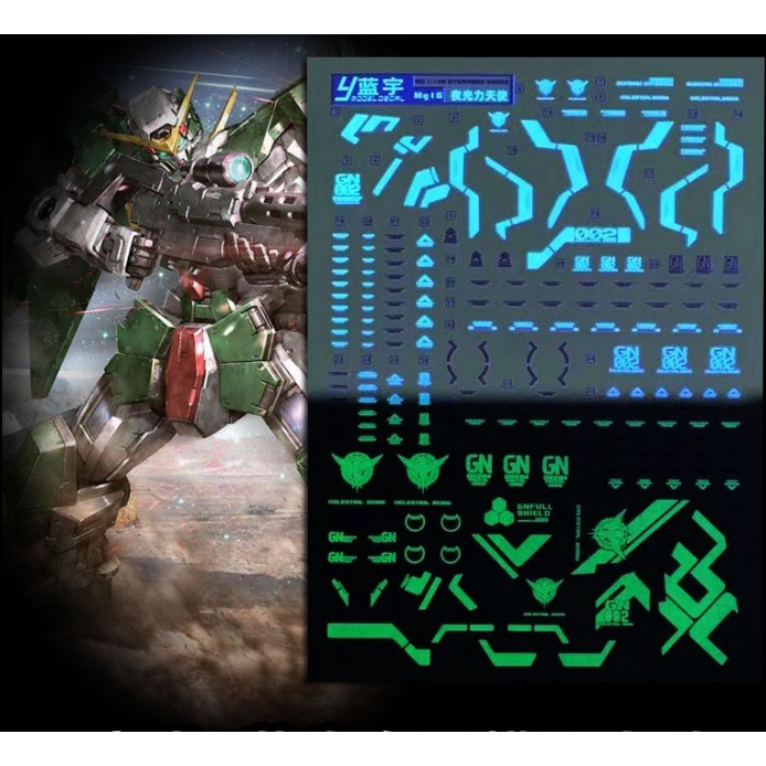 LANYU Water Slide Decal MG 1/100 Dynames Fluorescen Luminous