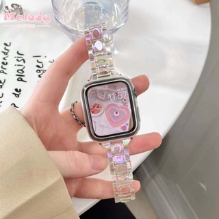 สายนาฬิกาข้อมือ เรซินใส สําหรับสมาร์ทวอทช์ iwatch 8 7 6 SE 5 45 44 42 41 40 38 มม.