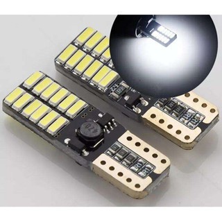 T10 24SMD W5W 4014 1คู่ โคมไฟกว้าง ไฟป้ายทะเบียน หลอดไฟขนาดเล็ก LED LAMP NO OBC ERROR Leds