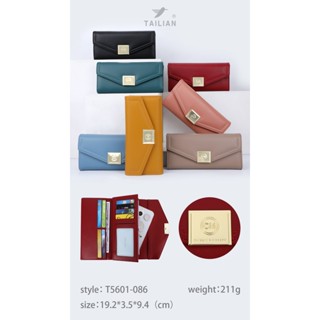 กระเป๋าสตางค์ใบยาว CLASSIC&amp;MODERN（TAILIAN）กระเป๋าสตางค์ใบใหญ่ 3พับ กระเป๋าสตางค์ยาวของผู้หญิงT5601-086