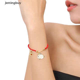 [Jettingbuy] สร้อยคอ สร้อยข้อมือ จี้กระต่ายน่ารัก ปรับได้ นําโชค ปีใหม่ ของขวัญวันเกิด สําหรับผู้หญิง ผู้ชาย