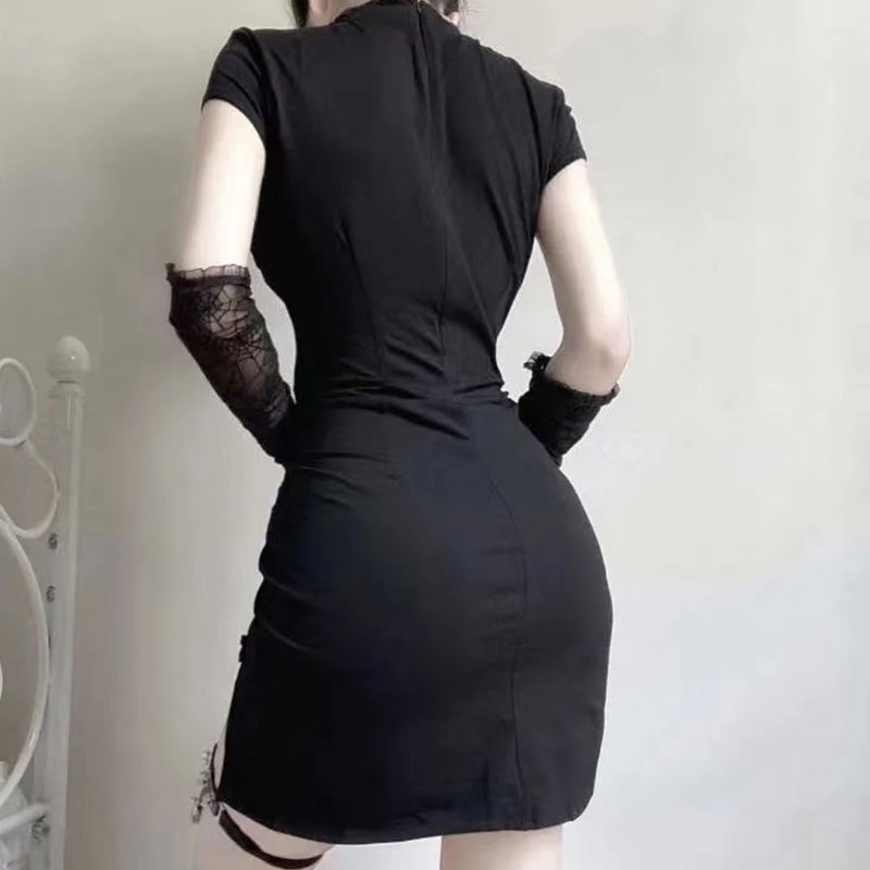 กี่เพ้าตรุษจีน ชุดเพื่อนเจ้าสาว งานดี ผ้าหนา  รัดรูปใส่สบาย เดรสสั้นสวยเซ็กซี่ - รูปที่ 6