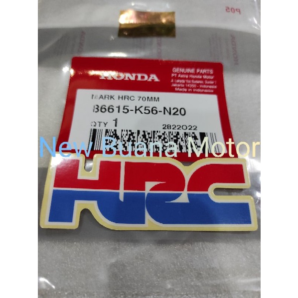 HRC 70MM 86615K56N20 สติ๊กเกอร์ฉลากฮอนด้ามาร์ค