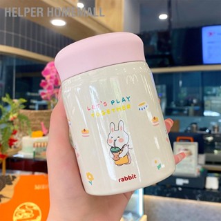 Helper HomeMall 320ml สแตนเลสหุ้มฉนวนสูญญากาศอาหาร Jar ภาชนะถ้วยพร้อมฝาปิดสำหรับขวดพกพากลางแจ้งการ์ตูน