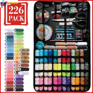 ชุดอุปกรณ์เย็บผ้า เข็ม ด้าย แบบพกพา 226 ชิ้น