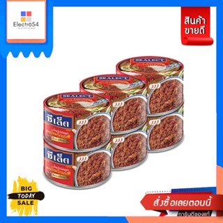 Sealect(ซีเล็ค) SEALECT ซีเล็คน้ำพริกผัดนรกทูน่า 85กรัม แพ็ค 6 SEALECT Sealect Chili Paste Tuna Hell 85g. Pack 6อาหารกระ